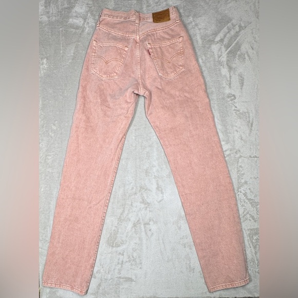 Levi’s Women’s 501 90s Light Pink Premium Button Fly Straight Jeans Size 0 - Picture 11 of 16